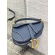 Mini SADDLE BAG Grained Calfskin Dark Blue High