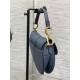 Mini SADDLE BAG Grained Calfskin Dark Blue High