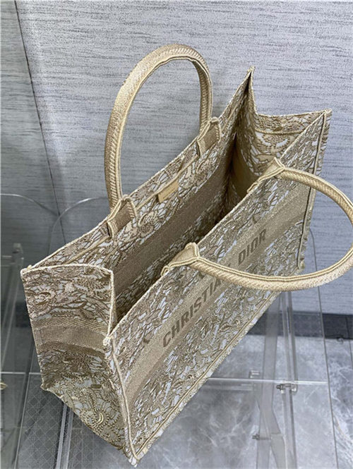 LARGE Dior BOOK TOTE D-Lace Embroidery with Macramé Effect High