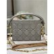 LADY DIOR TOP HANDLE DRAWSTRING MINI BAG Grey High