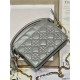 LADY DIOR TOP HANDLE DRAWSTRING MINI BAG Grey High