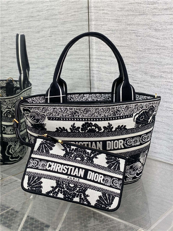 DIOR HAT BASKET BAG Butterfly Bandana Embroidery High