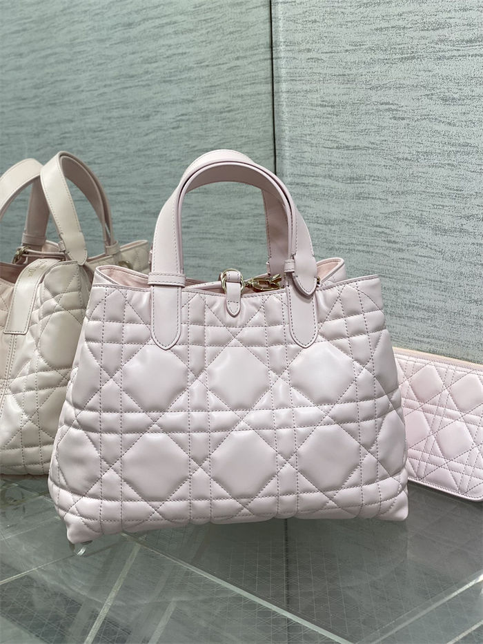 MEDIUM DIOR TOUJOURS BAG Macrocannage Calfskin Pale Pink High