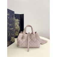 SMALL DIOR TOUJOURS BAG Macrocannage Calfskin Pale Pink High