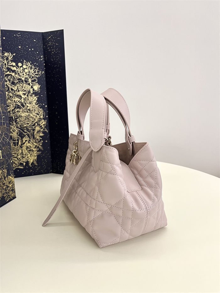 DIOR TOUJOURS BAG SMALL Macrocannage Calfskin Pale Pink High