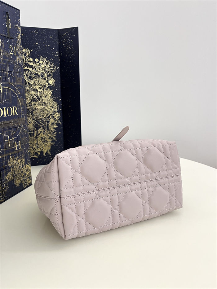 SMALL DIOR TOUJOURS BAG Macrocannage Calfskin Pale Pink High