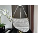 SADDLE BAG Dior Oblique Embroidery Gray High