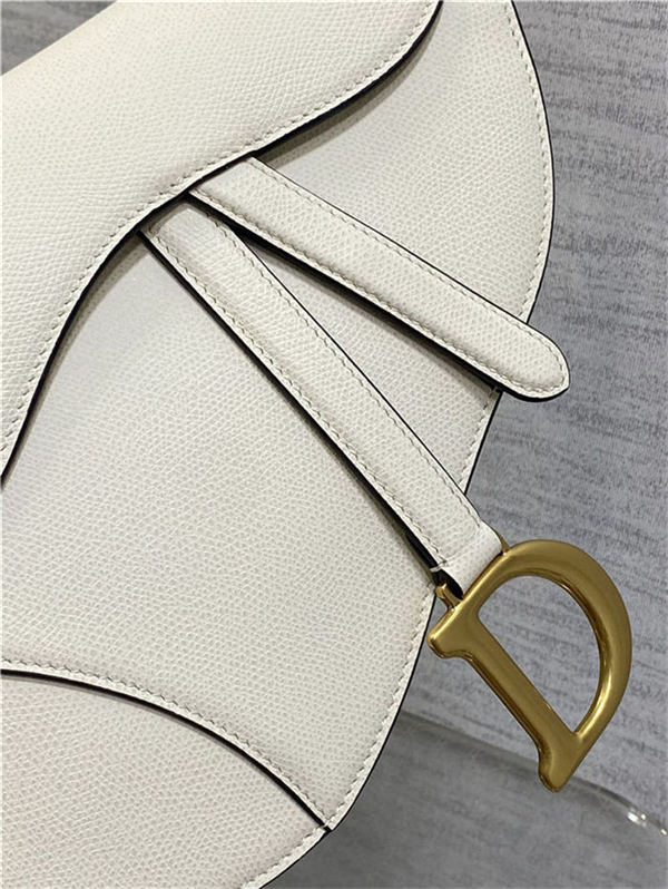 SADDLE BAG Grained Calfskin Ivory High