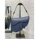 SADDLE BAG Grained Calfskin Dark Blue High