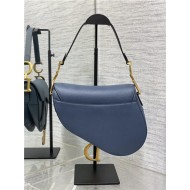 SADDLE BAG Grained Calfskin Dark Blue High