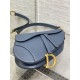 SADDLE BAG Grained Calfskin Dark Blue High