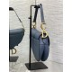 SADDLE BAG Grained Calfskin Dark Blue High