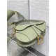 SADDLE BAG Grained Calfskin Green High