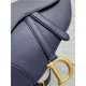 SADDLE BAG Grained Calfskin Navy Blue High