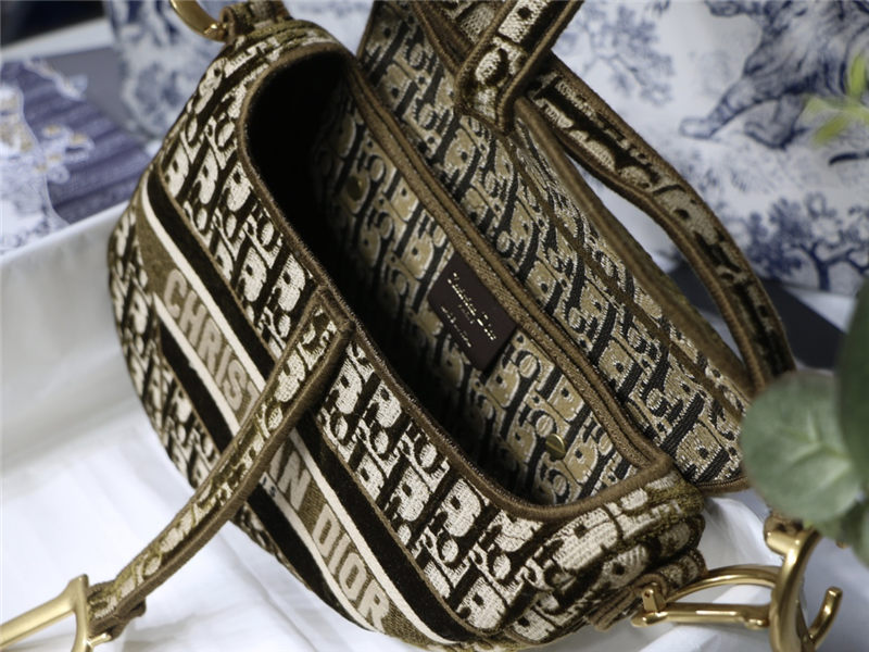 SADDLE BAG Dior Oblique Embroidery High