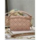 LADY DIOR TOP HANDLE DRAWSTRING MINI BAG Pink High