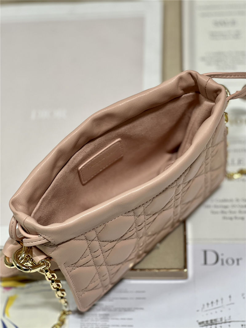 LADY DIOR TOP HANDLE DRAWSTRING MINI BAG Pink High