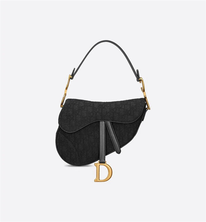 SADDLE BAG Dior Oblique Jacquard Black Mid