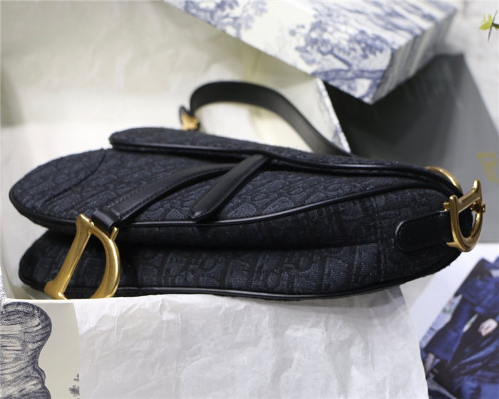 SADDLE BAG Dior Oblique Jacquard Black High