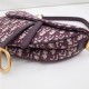 SADDLE BAG Dior Oblique Jacquard Burgundy High