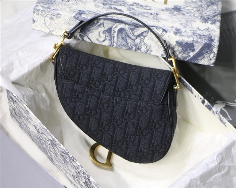 Mini SADDLE BAG Dior Oblique Jacquard Black High