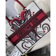 MEDIUM Dior BOOK TOTE Multicolor Cupidon Embroidery Latte High