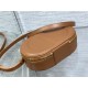 CD SIGNATURE OVAL CAMERA BAG Calfskin with Embossed CD Signature Caramel High