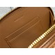 CD SIGNATURE OVAL CAMERA BAG Calfskin with Embossed CD Signature Caramel High