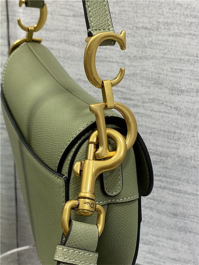 Mini SADDLE BAG Grained Calfskin Green High