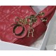 MICRO LADY Dior BAG Cannage Lambskin Red Top