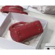 MICRO LADY Dior BAG Cannage Lambskin Red Top