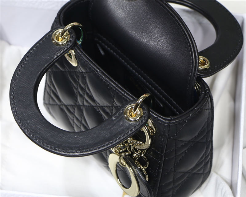 MICRO LADY Dior BAG Cannage Lambskin Black Top