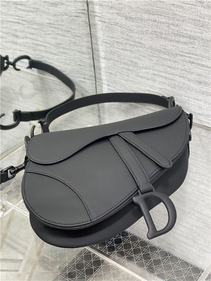 SADDLE BAG Ultramatte Calfskin Black High