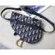 SADDLE FLAT BELT POUCH Blue Dior Oblique Jacquard High