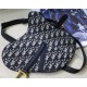 SADDLE FLAT BELT POUCH Blue Dior Oblique Jacquard High