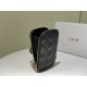 LADY Dior PHONE HOLDER Cannage Lambskin Black High