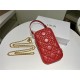 LADY Dior PHONE HOLDER Cannage Lambskin Red High