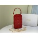 LADY Dior PHONE HOLDER Cannage Lambskin Red High