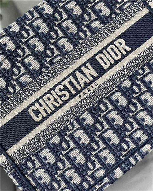 SMALL Dior BOOK TOTE Dior Oblique Jacquard Blue High