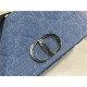 MEDIUM Dior CARO BAG Macrocannage Denim High