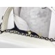 30 MONTAIGNE CHAIN BAG WITH HANDLE Maxicannage Lambskin White High