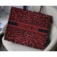 LARGE Dior BOOK TOTE Multicolor Mizza Embroidery Red High