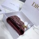 SADDLE LOTUS WALLET VERTICAL Burgundy Dior Oblique Jacquard High