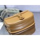 LARGE Dior BOBBY BAG Box Calfskin with Blue Dior Oblique Embroidered Strap Cognac-Colored High