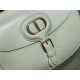 LARGE Dior BOBBY BAG Box Calfskin with Blue Dior Oblique Embroidered Strap Latte High