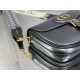 LARGE Dior BOBBY BAG Box Calfskin with Blue Dior Oblique Embroidered Strap Black High