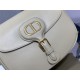 LARGE Dior BOBBY BAG Box Calfskin with Blue Dior Oblique Embroidered Strap Beige High