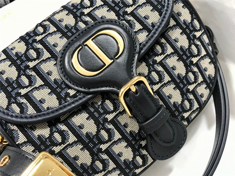 MEDIUM Dior BOBBY BAG Dior Oblique Jacquard Blue High