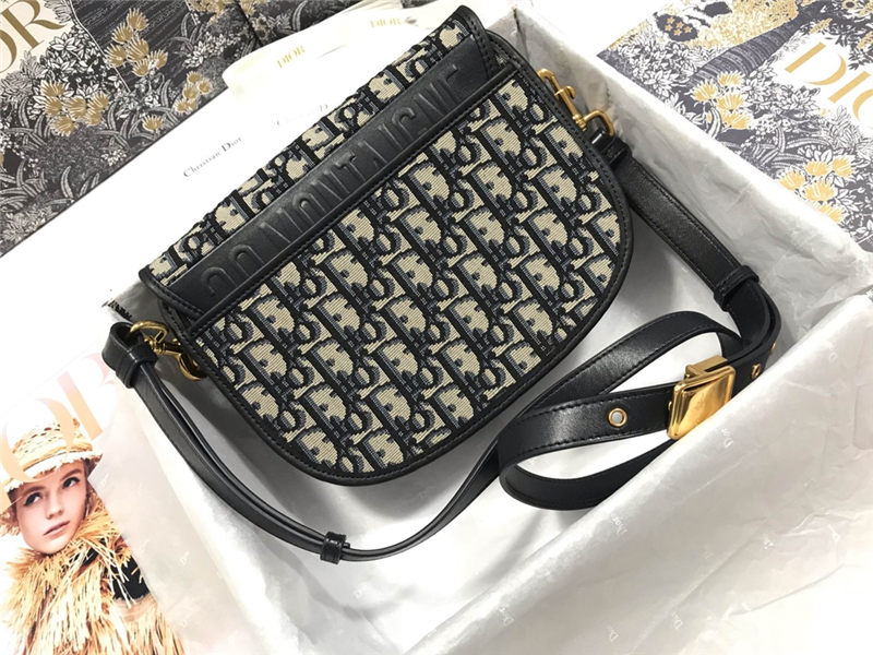 MEDIUM Dior BOBBY BAG Dior Oblique Jacquard Blue High