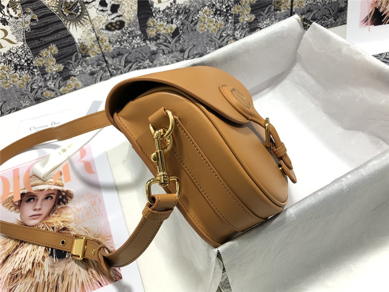 MEDIUM Dior BOBBY BAG Box Calfskin Cognac-Colored High